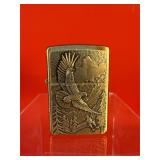 Soaring Eagles Brass Zippo Lighter