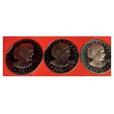 3 - Susan B. Anthony Proof $1 Dollar Coins