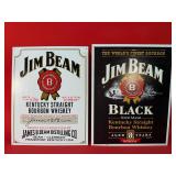 Jim Beam White & Black Label Whiskey Signs