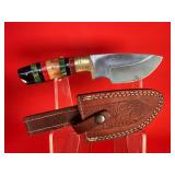 Mixed Material Handle Skinning Knife