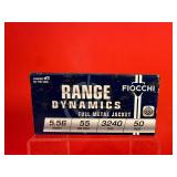 50 Rounds - Fiocchi 5.56mm FMJ Ammo