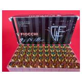 50 Rounds - Fiocchi 9x18 Ultra / 9x18 Police Ammo