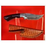 Horn Handle Drop Point Hunting Knife