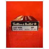 20 Rounds - Sellier & Bellot .243 Winchester Ammo