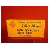 20 Rounds - Norinco 7.62x39mm Ammo