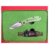 John Deere Pocket Knife W/ Gift Tin
