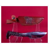Railroad Spike Knife W/ Tom Turkey Sheath