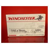 20 Rounds - Winchester 7.62x51mm M80 FMJ Ammo