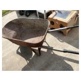 WHEELBORROW Steel Tub-Wood Handles-Pneumatic Tire