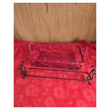 Red metal basket plus other metal item