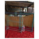 Plot of two metal shelves