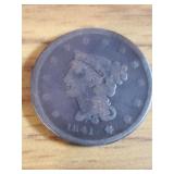 1841 US Braided Hair Large Cent good to very good