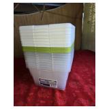 8 shoe plastic containers with lids.One