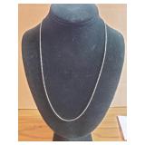 925 Italy silver 21in necklace 3.4g tw tested