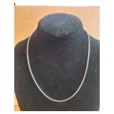 925 Italy silver 16in necklace 3.1g tw tested