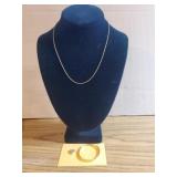 3pc gold filled 16in necklace, heart locket &