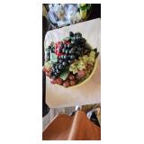 Large bowl artificial  grape dinner  decor
