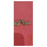 Vintage sterling earrings Peridot 5.8g TW