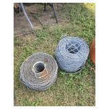 Two large rolls barbed wire
