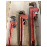 3pc Red HD PIPE WRECHES - 8ï¿½ 10ï¿½ 14ï¿½ sizes