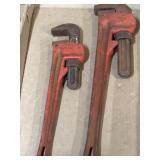 2pc Red HD PIPE WRENCHES - 13' & 16ï¿½ sizes