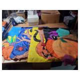6pc FALL SEASON FLAGS used - pole not included