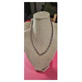 34' silver necklace