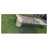 Lot of 9  metal garden fence