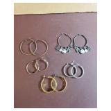 5 hoop earrings