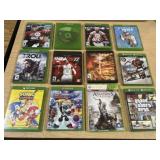 12pc XBOX Video Games Assortment