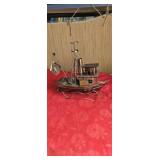 Decorative metal ship