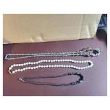 3 beaded necklaces 16', 22' & 28'