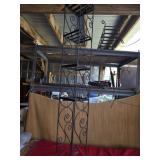 Multi tier metal shelf
