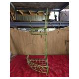Metal two tier wall mount corner shelf