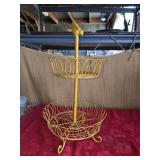 Two tier metal center basket