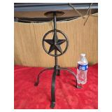 Metal texas star candle holder