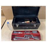 BLACK METAL TOOLBOX Full of Tools - 20ï¿½x8ï¿½x9ï¿½