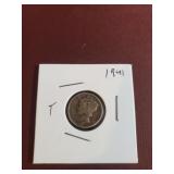1941 Silver Mercury Dime