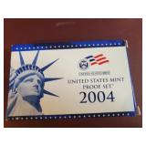 2004 US Mint Proof Set with 5 Quarters