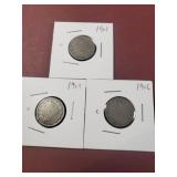 1904,1905,1906 Liberty Head V Nickel