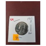 1955 Washington Silver Quarter UNC