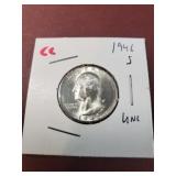 1946S BU Washington Silver Quarter