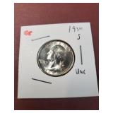 1954S BU Washington Silver Quarter