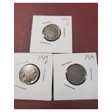 1929D, 1929S,1929 Indian Head Nickels