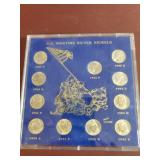 US Wartime 'Silver Nickels 1942-1945 Display