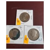 1983S,1986S,1992S  Proof Kennedy Half Dollars
