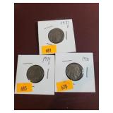 1935,1935S,1935D Indian Head Nickels