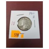 1956D Washington Silver Quarter