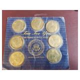 7 Brass US President  medallions