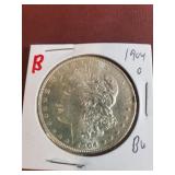 1904 O Morgan Silver Dollar BU